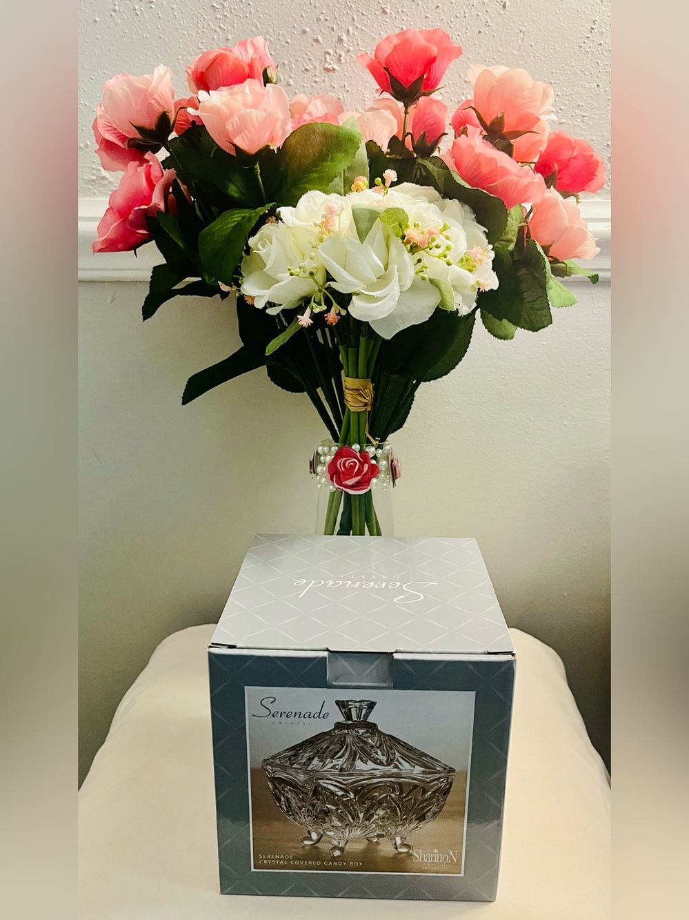 Godinger (NWT) Serenade Crystal Covered Candy Dish. Size: 5 1/2” Tall, 6 “ Wide - Picture 3 of 4